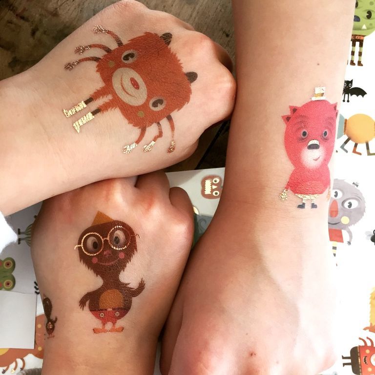Детские татуировки – Монстры  